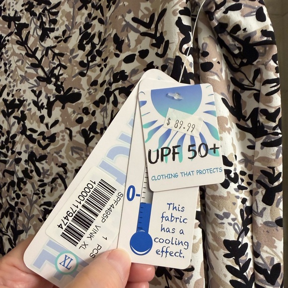 NWT Beachtime UPF 50+ / cooling effect sleeveless ruffled bottom dress, size XL - Picture 6 of 6